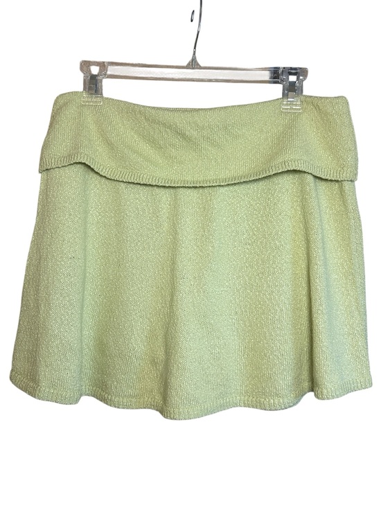 FP Beach Pants - Free People Beach Ameena Sweater Skort knit skirt shorts lining LT green size L